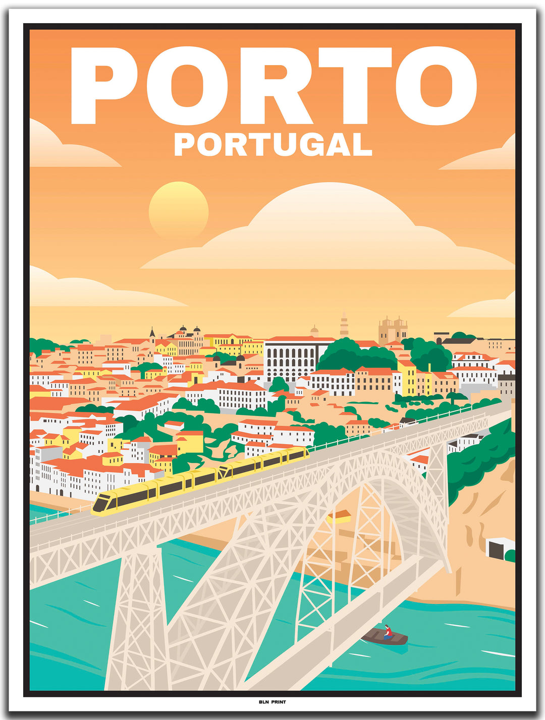 vintage travel poster porto #30x40cm-weier-farbrand