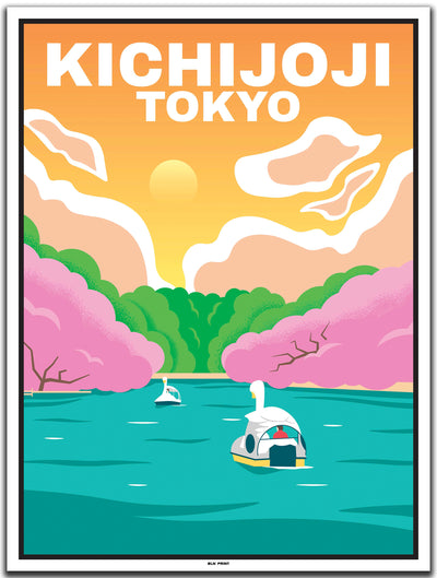 vintage kunstdruck travel poster Tokyo Kichijoji Bridge #30x40cm-weier-farbrand