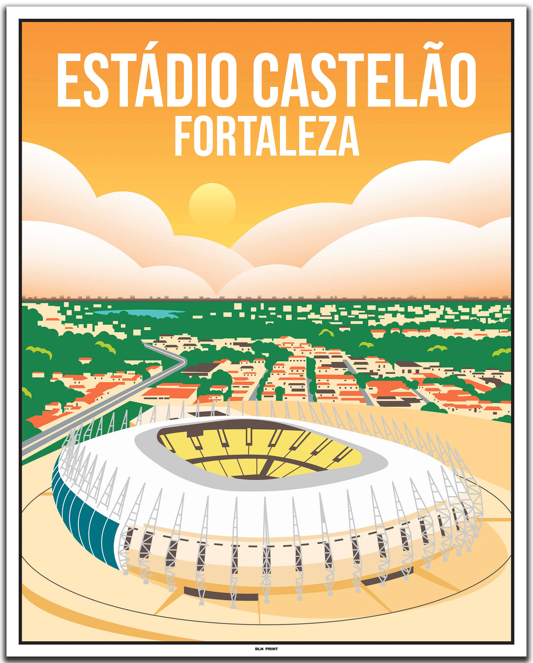 vintage travel poster Fortaleza #40x50cm-weier-farbrand