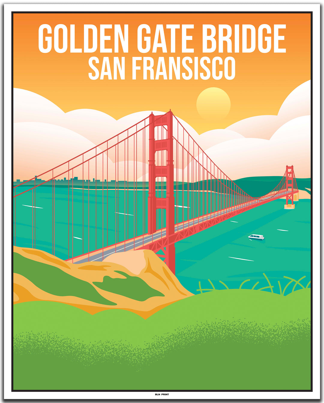 vintage travel poster San Fransisco #40x50cm-weier-farbrand