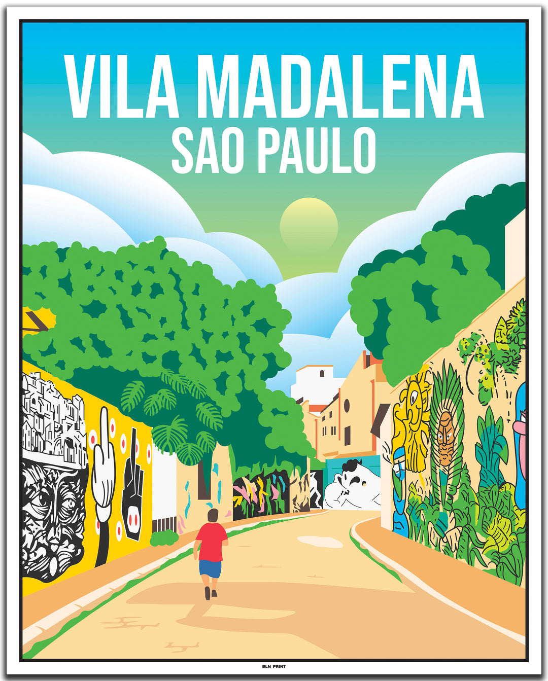 vintage travel poster sao paulo #40x50cm-weier-farbrand