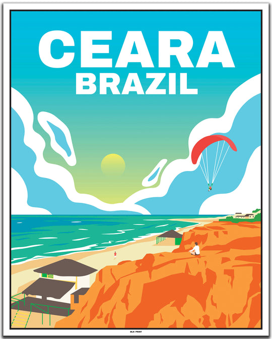 vintage travel poster Fortaleza #40x50cm-weier-farbrand