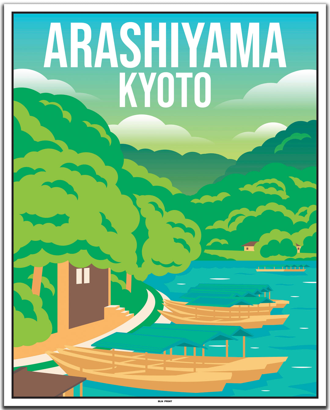 vintage travel poster kyoto #40x50cm-weier-farbrand