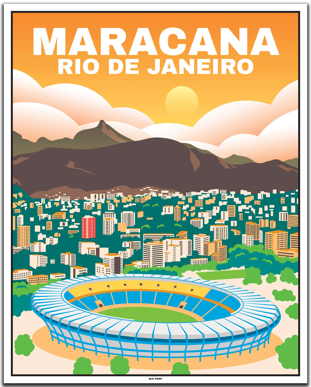 vintage travel poster Rio de Janeiro #40x50cm-weier-farbrand