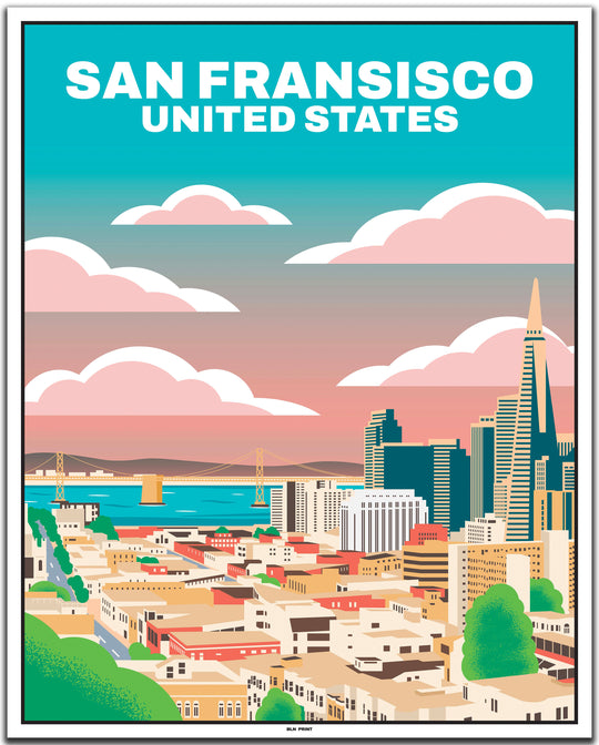 vintage travel poster San Fransisco #40x50cm-weier-farbrand