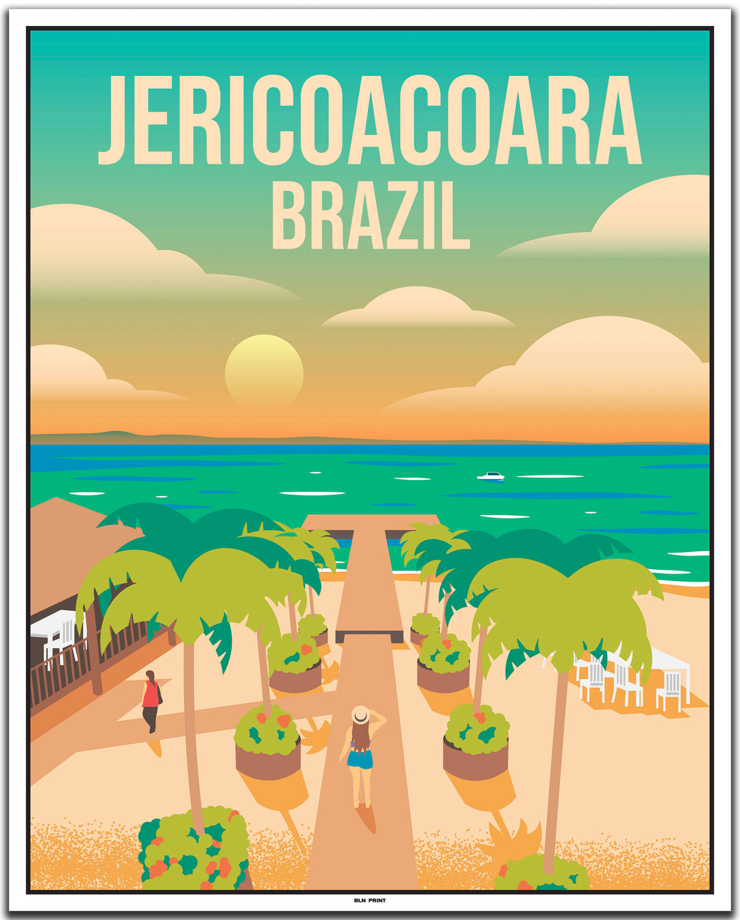 vintage travel poster Fortaleza #40x50cm-weier-farbrand