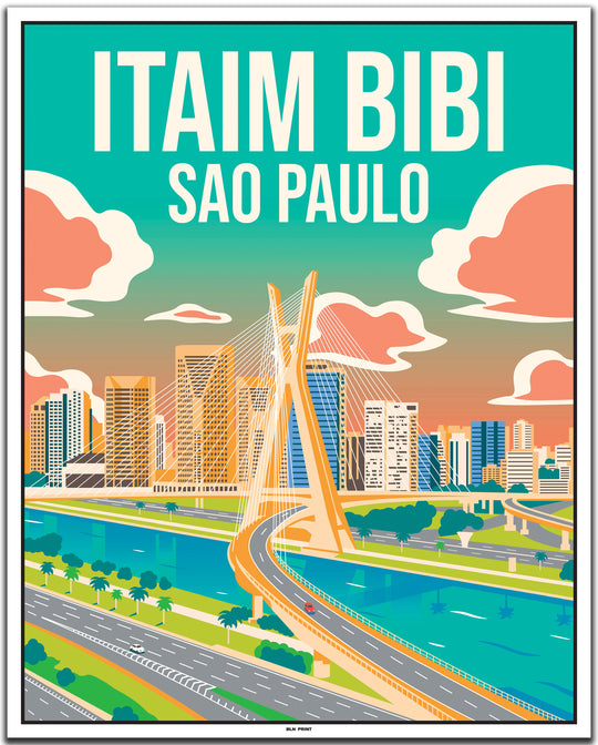 vintage travel poster sao paulo #40x50cm-weier-farbrand