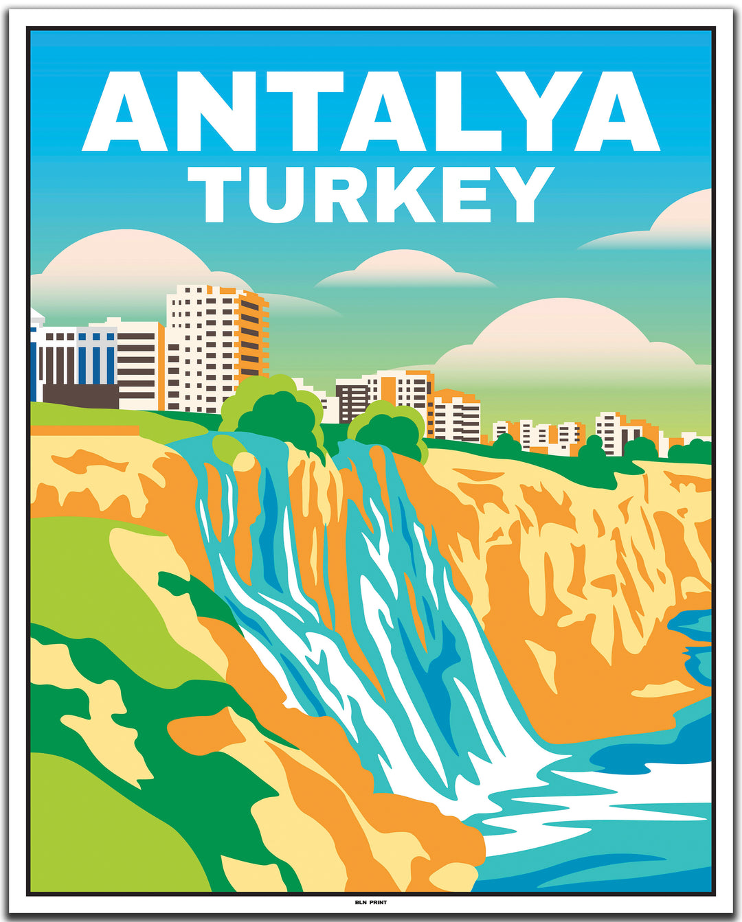 vintage travel poster antalya #40x50cm-weier-farbrand