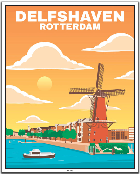 vintage travel poster rotterdam #40x50cm-weier-farbrand