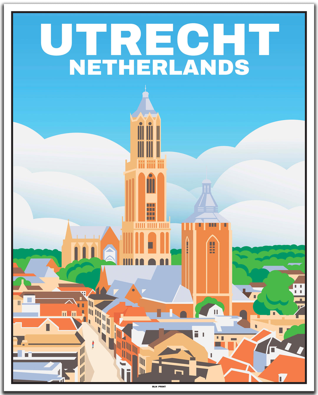 vintage travel poster utrecht #40x50cm-weier-farbrand