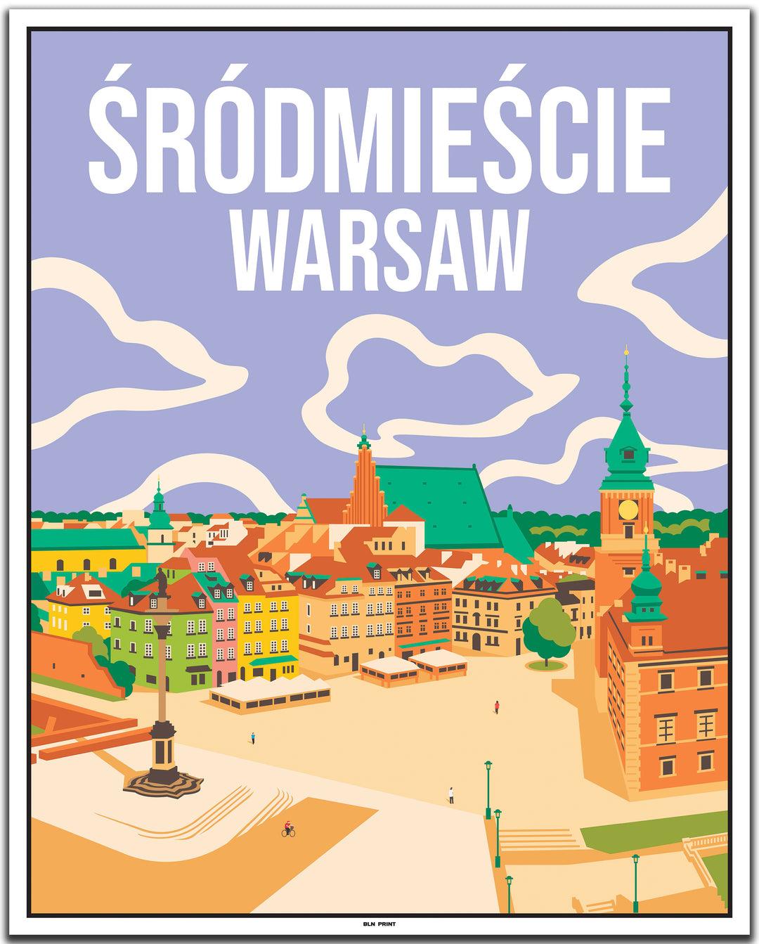 vintage travel poster warschau #40x50cm-weier-farbrand