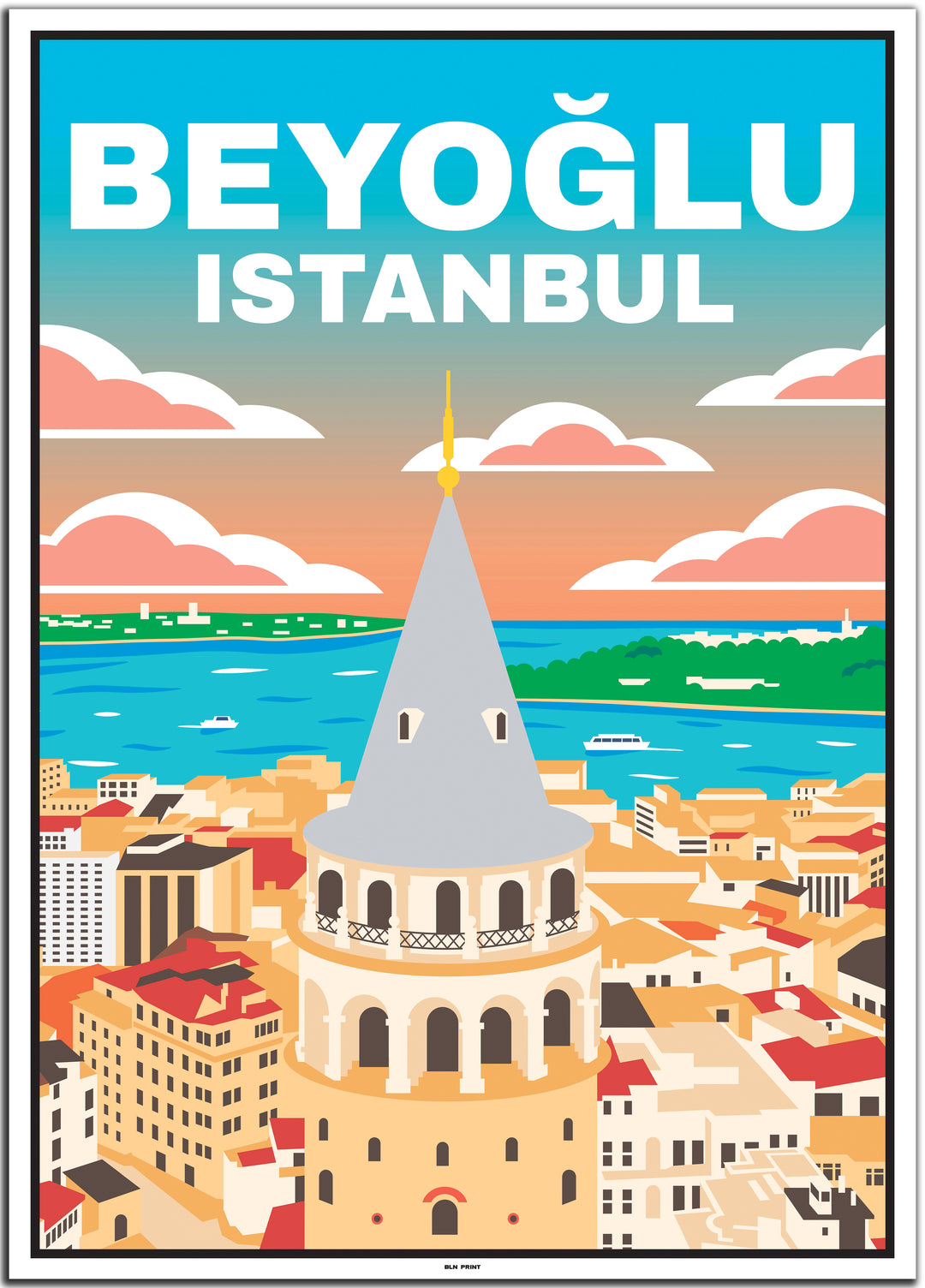 vintage travel poster istanbul #50x70cm-weier-farbrand