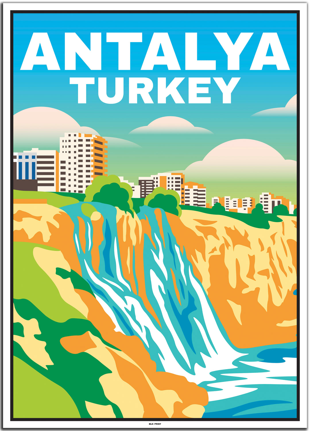 vintage travel poster antalya #50x70cm-weier-farbrand