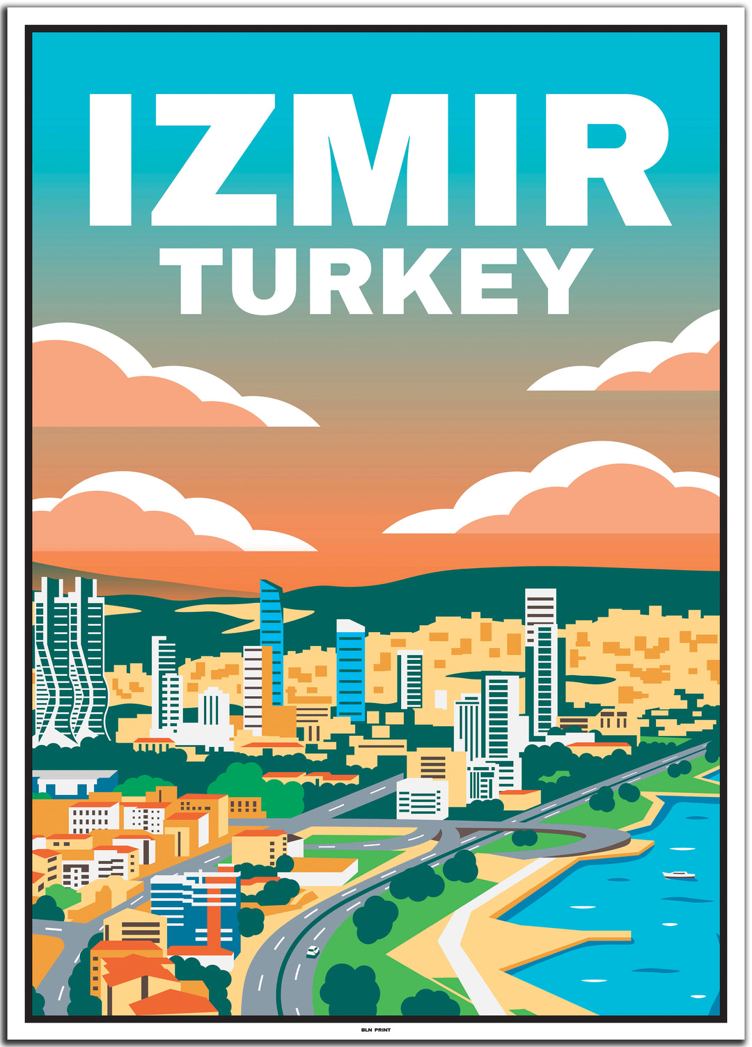 vintage travel poster izmir #50x70cm-weier-farbrand