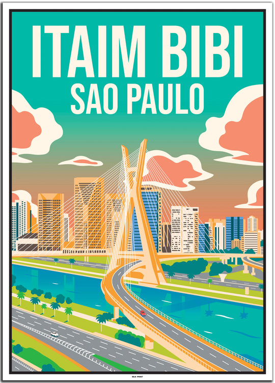 vintage travel poster sao paulo #50x70cm-weier-farbrand