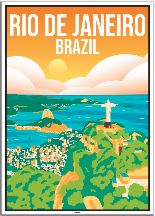 vintage travel poster  Rio de Janeiro #50x70cm-weier-farbrand