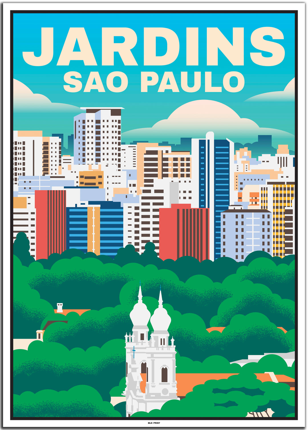 vintage travel poster sao paulo #50x70cm-weier-farbrand