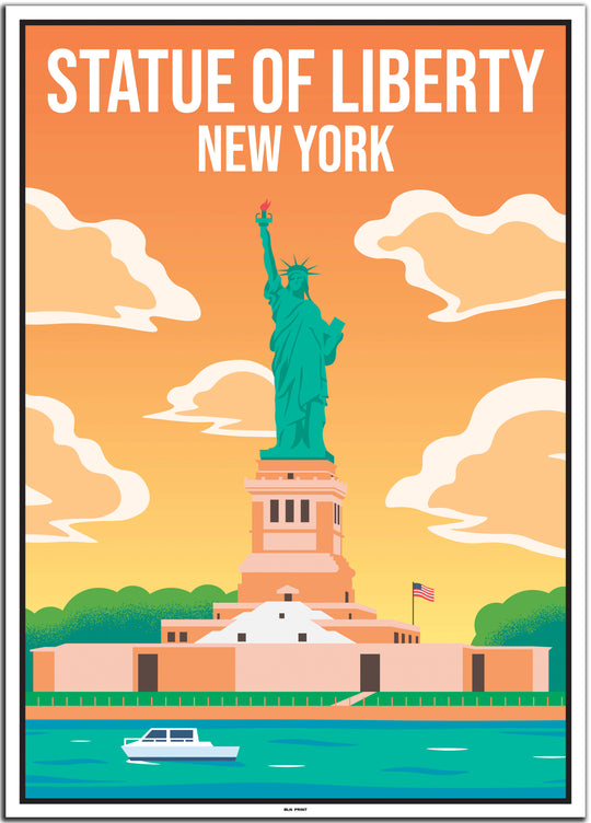 vintage travel poster New York #50x70cm-weier-farbrand