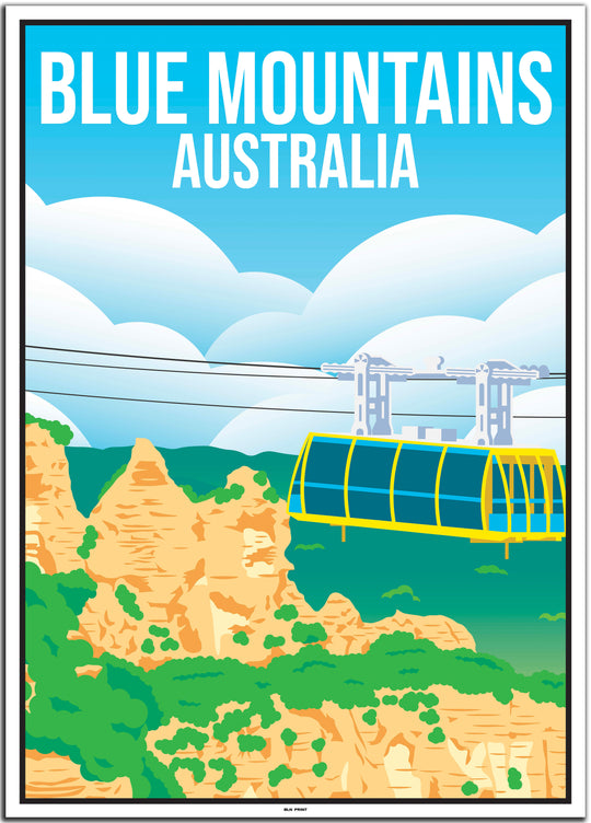 vintage travel poster sydney #50x70cm-white-color-border