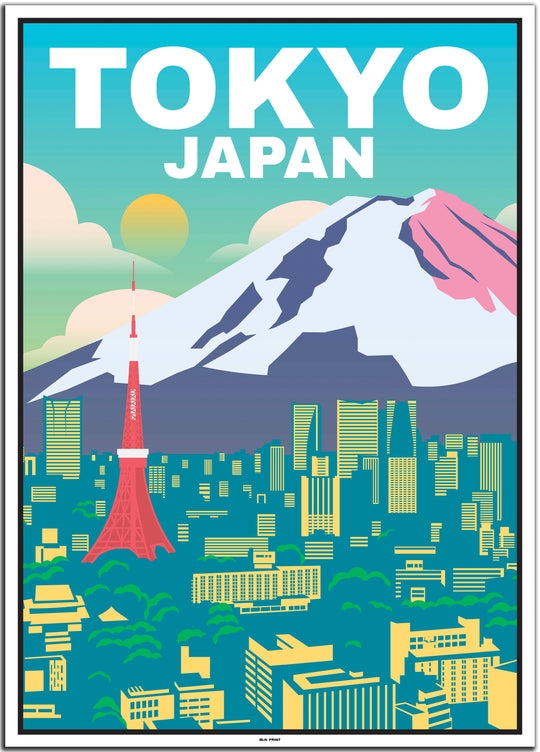 Japan 5er Poster-Set (Biwako, Fuji, Kyoto, Osaka, Tokio) - 50x70cm