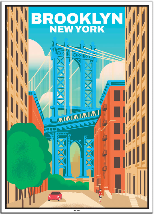 vintage travel poster New York #50x70cm-weier-farbrand