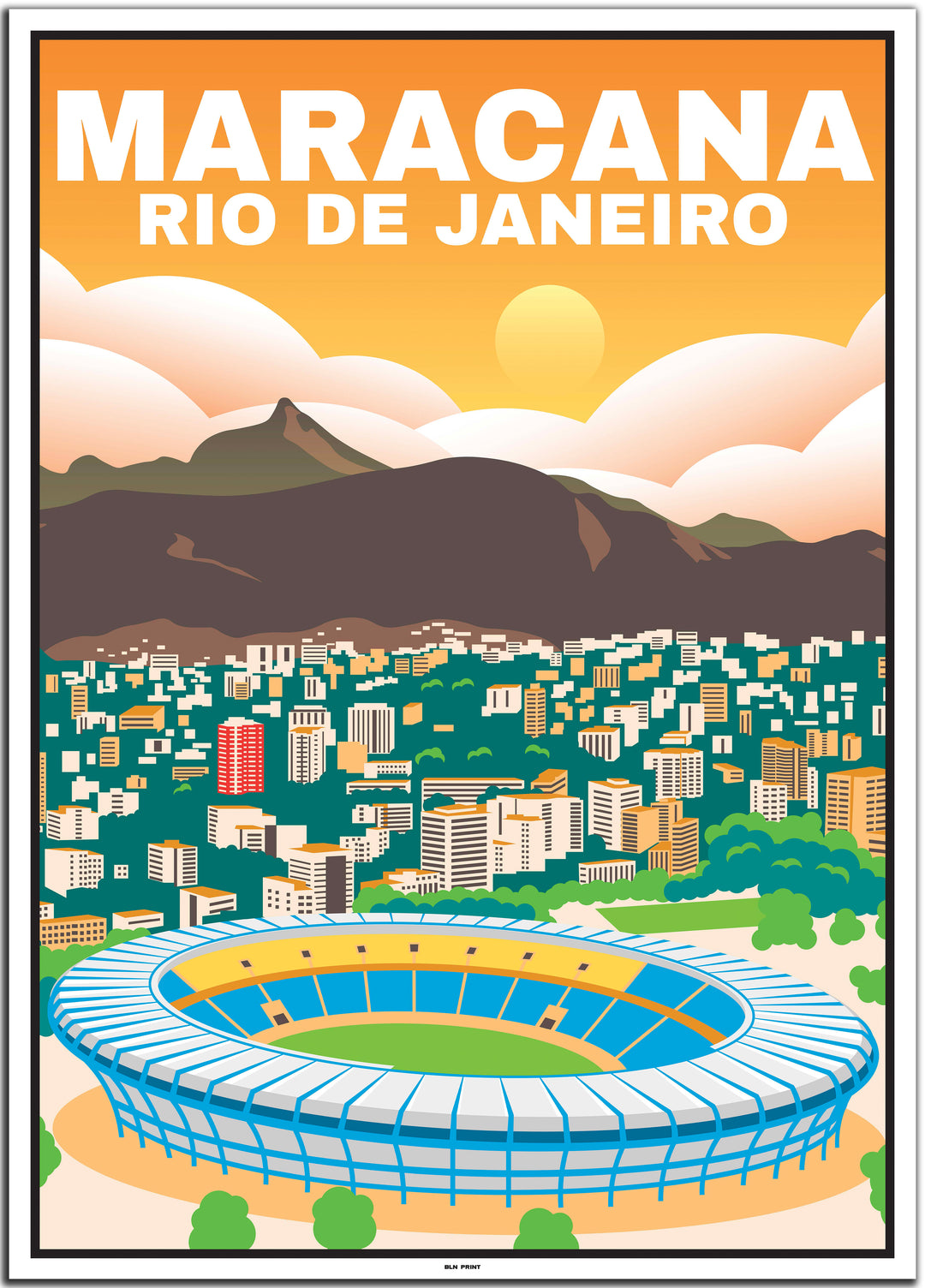 vintage travel poster Rio de Janeiro #50x70cm-weier-farbrand