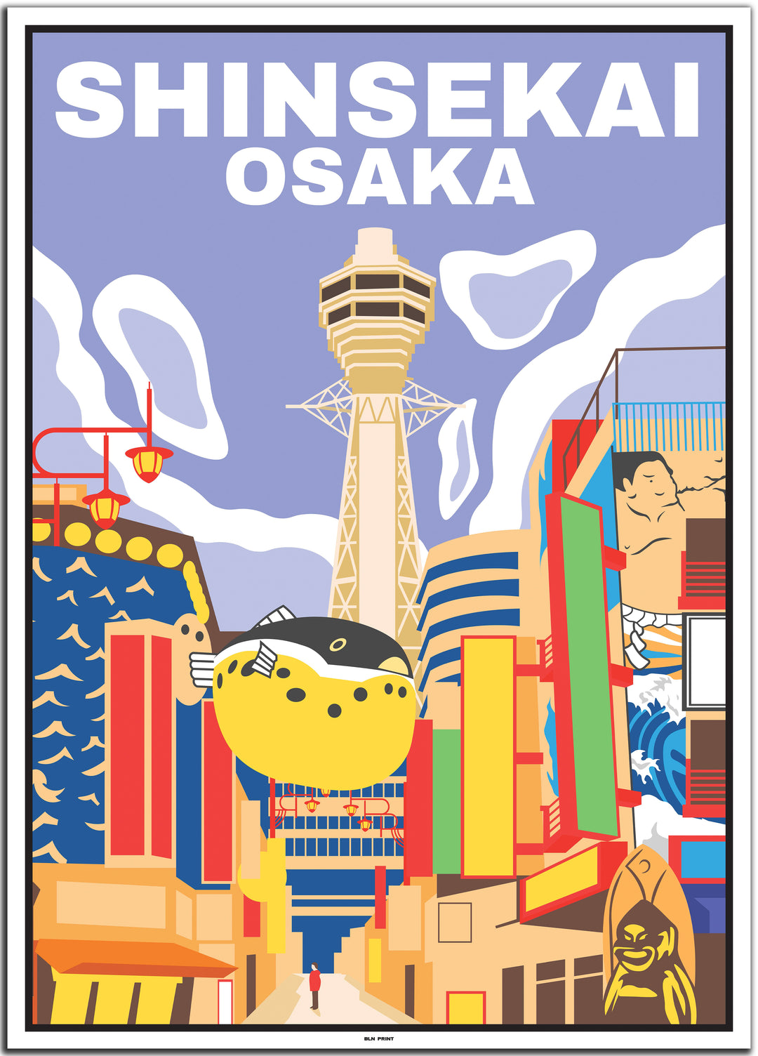 vintage travel poster osaka #50x70cm-weier-farbrand