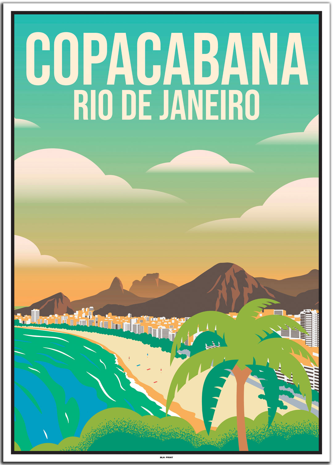 vintage travel poster Rio de Janeiro #50x70cm-weier-farbrand