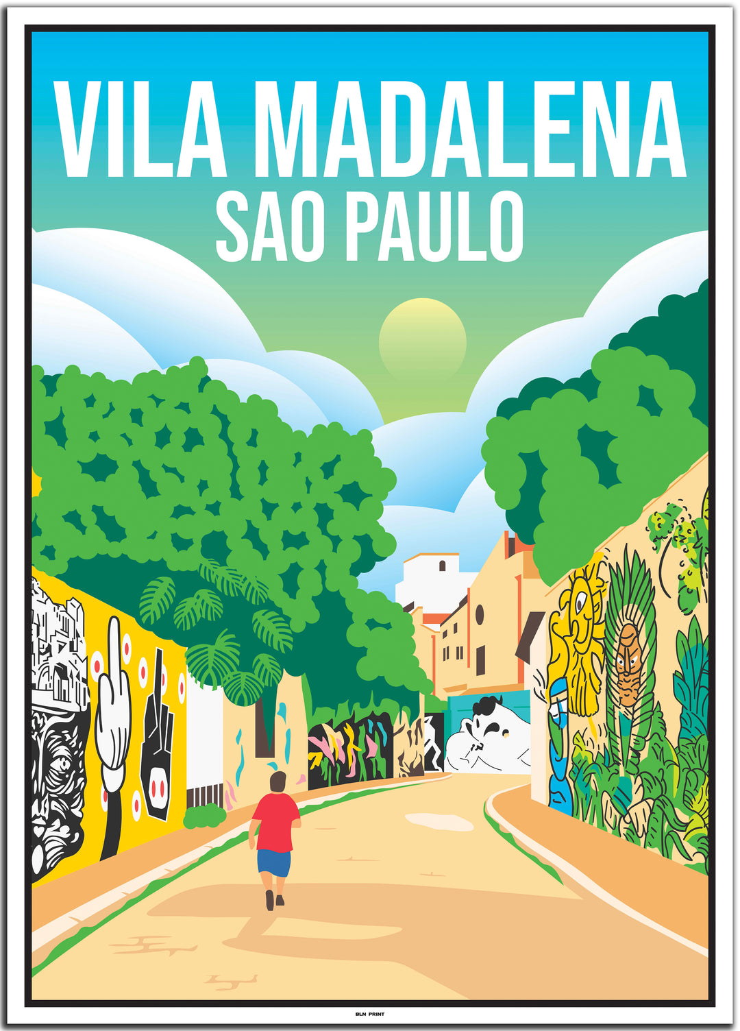 vintage travel poster sao paulo #50x70cm-weier-farbrand