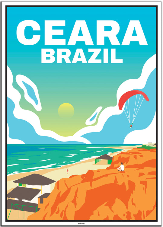 vintage travel poster Fortaleza #50x70cm-weier-farbrand