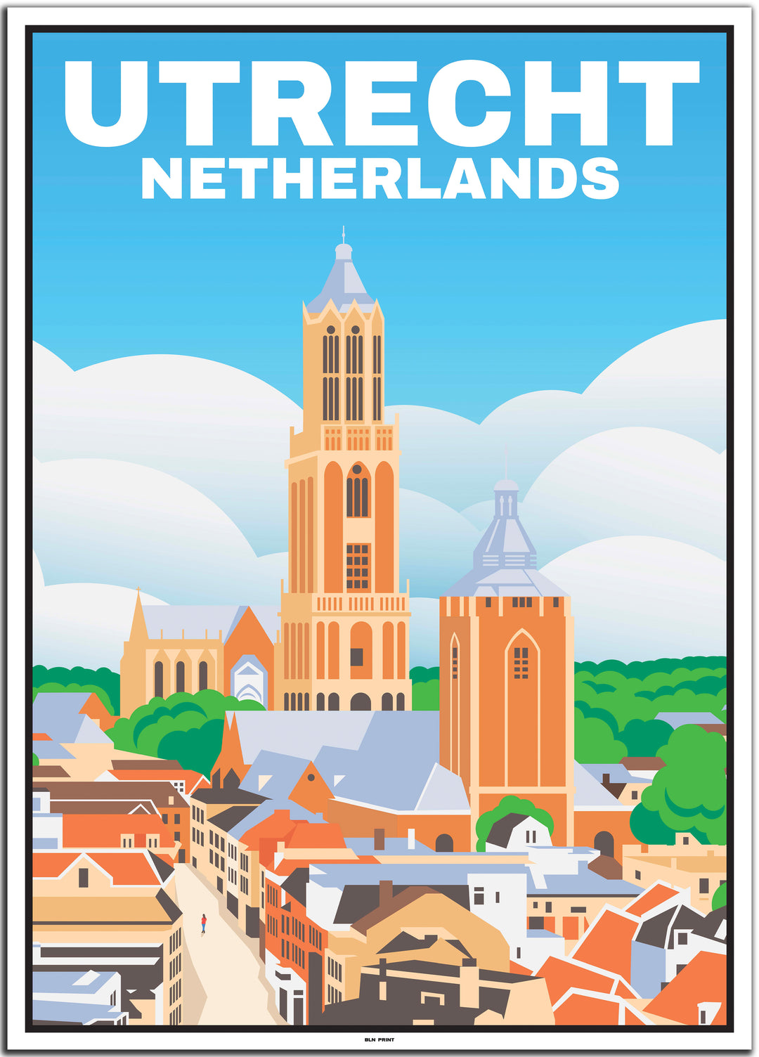 vintage travel poster utrecht #50x70cm-weier-farbrand