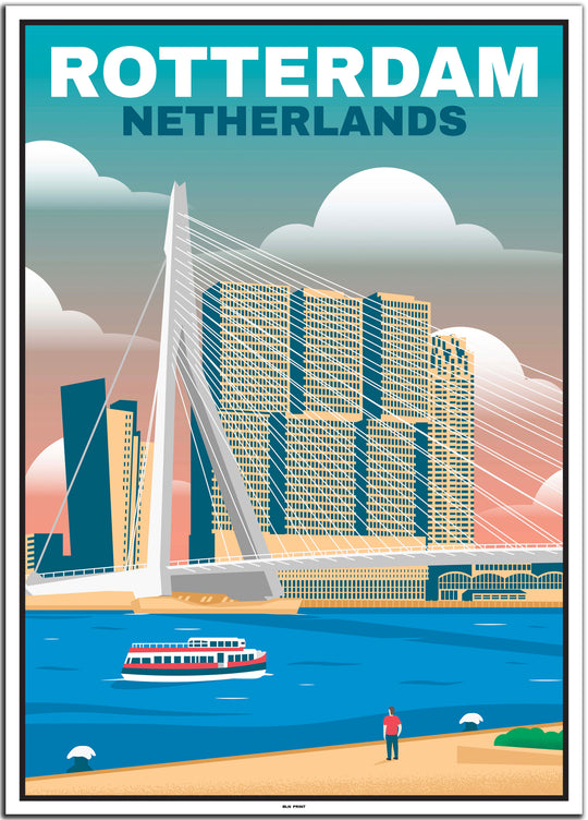 vintage travel poster rotterdam #50x70cm-weier-farbrand