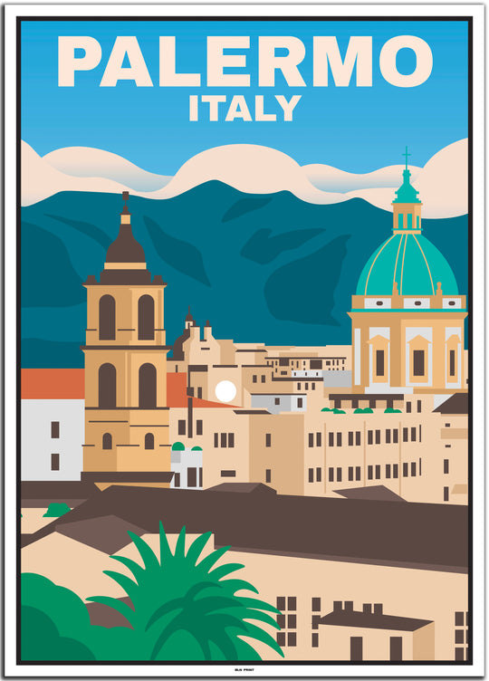 Italien Travel Poster (Florenz, Mailand, Neapel, Palermo, Rom)