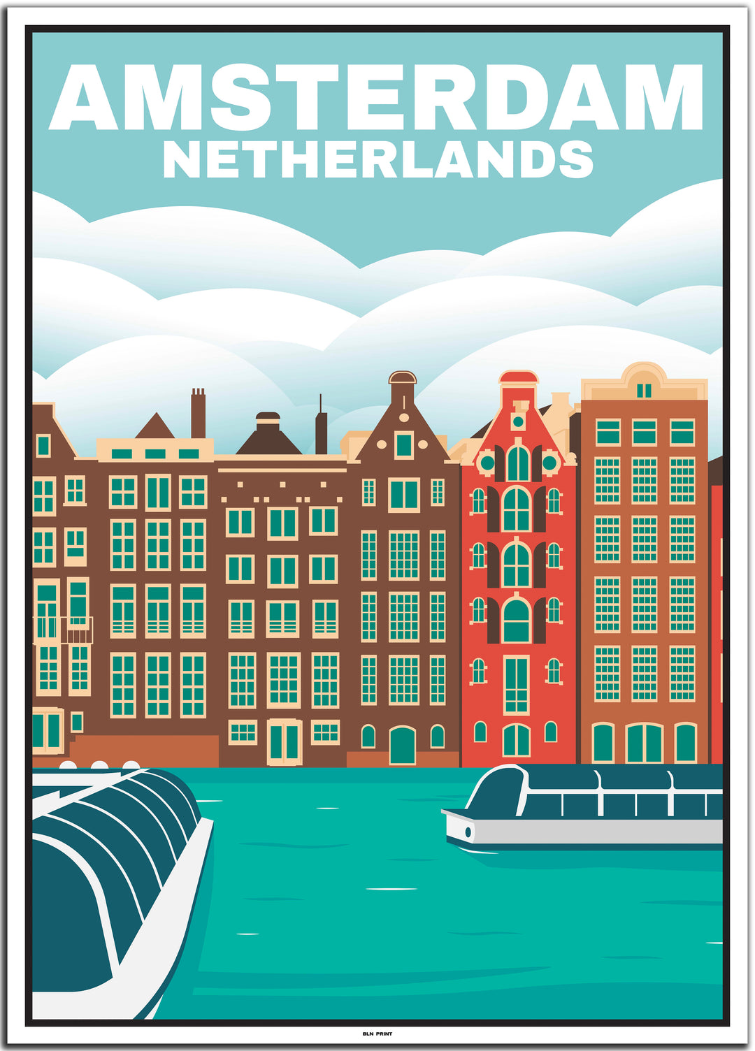 vintage travel poster amsterdam #50x70cm-weier-farbrand