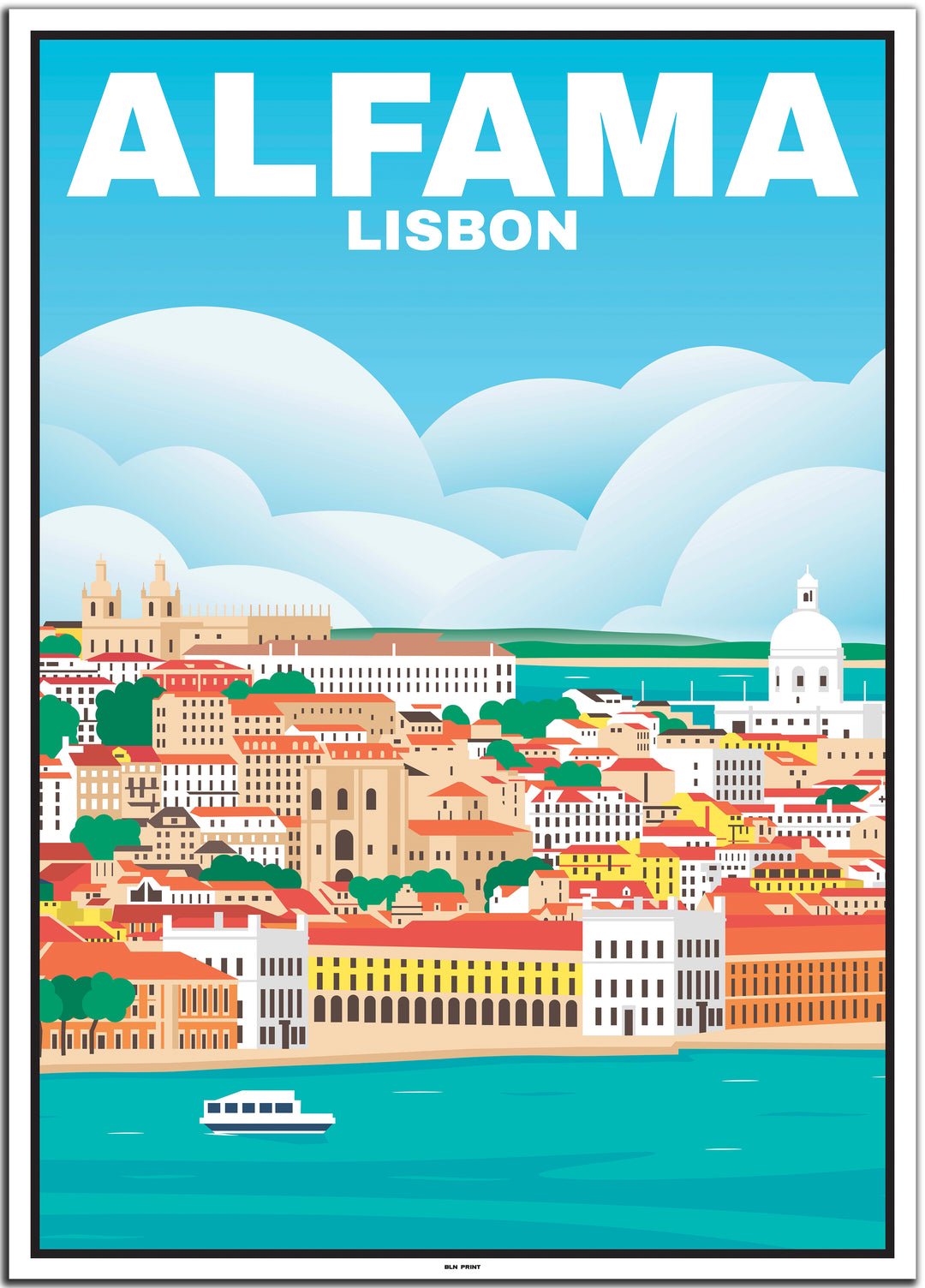 vintage Lissabon poster shop #50x70cm-weier-farbrand