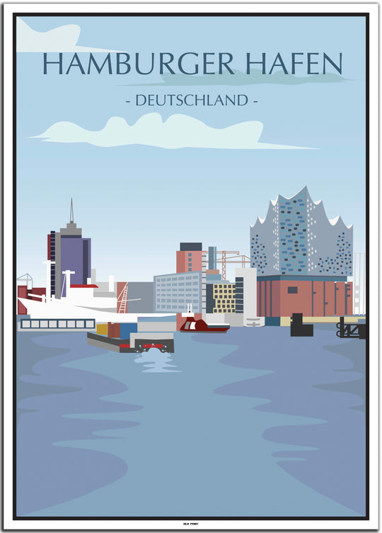 Deutschland Travel Poster (Berlin, Hamburg, Köln, Leipzig, München)