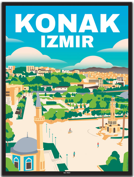 vintage izmir poster shop #30x40cm-schwarzer-farbrand