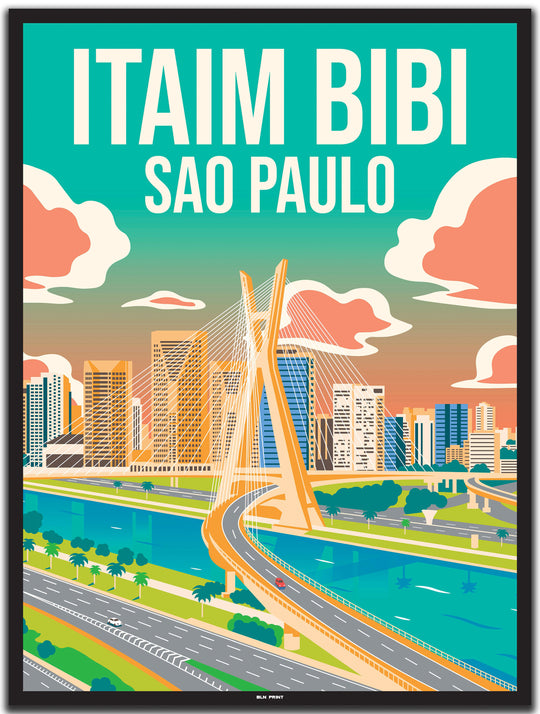 vintage sao paulo poster shop #30x40cm-schwarzer-farbrand