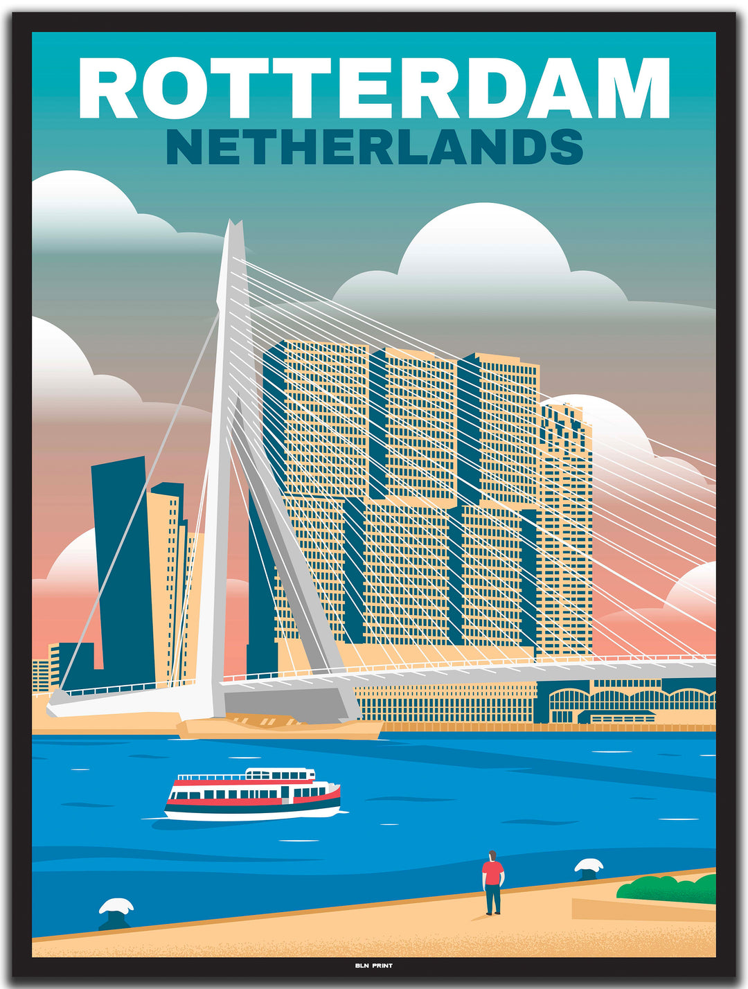 vintage rotterdam poster shop #30x40cm-schwarzer-farbrand