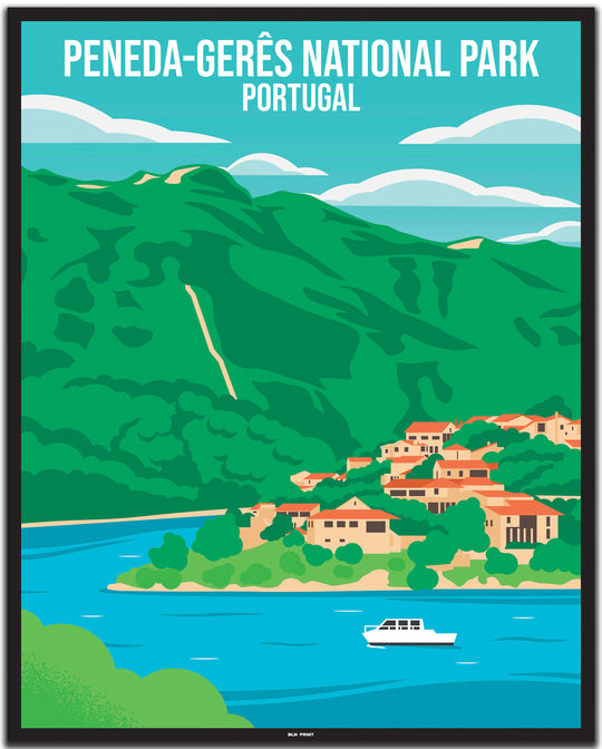 vintage travel poster porto #40x50cm-black-color-border