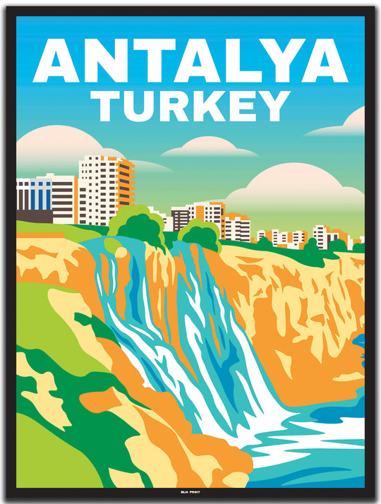 vintage antalya poster shop #30x40cm-schwarzer-farbrand