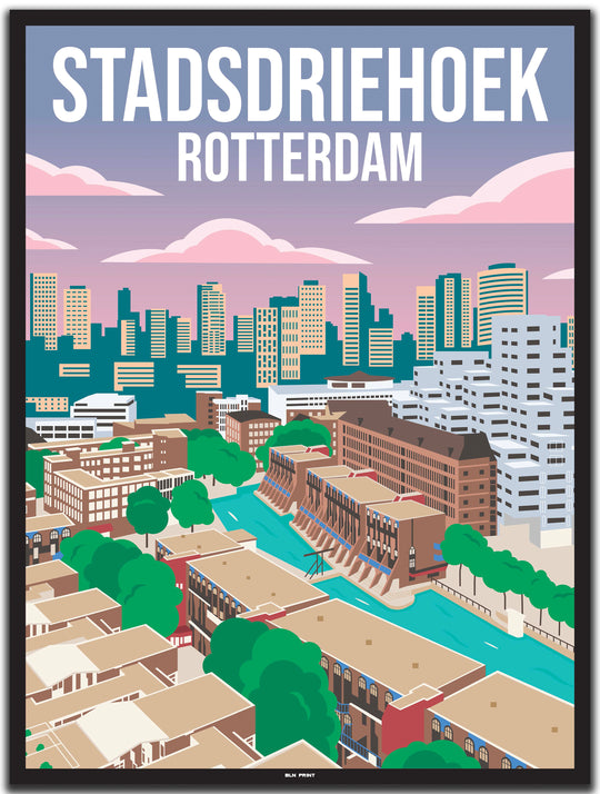 vintage rotterdam poster shop #30x40cm-schwarzer-farbrand