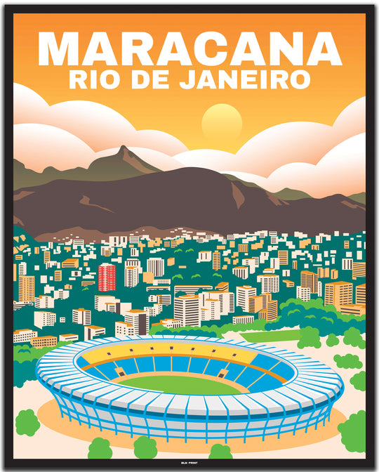 vintage travel poster Rio de Janeiro #40x50cm-schwarzer-farbrand