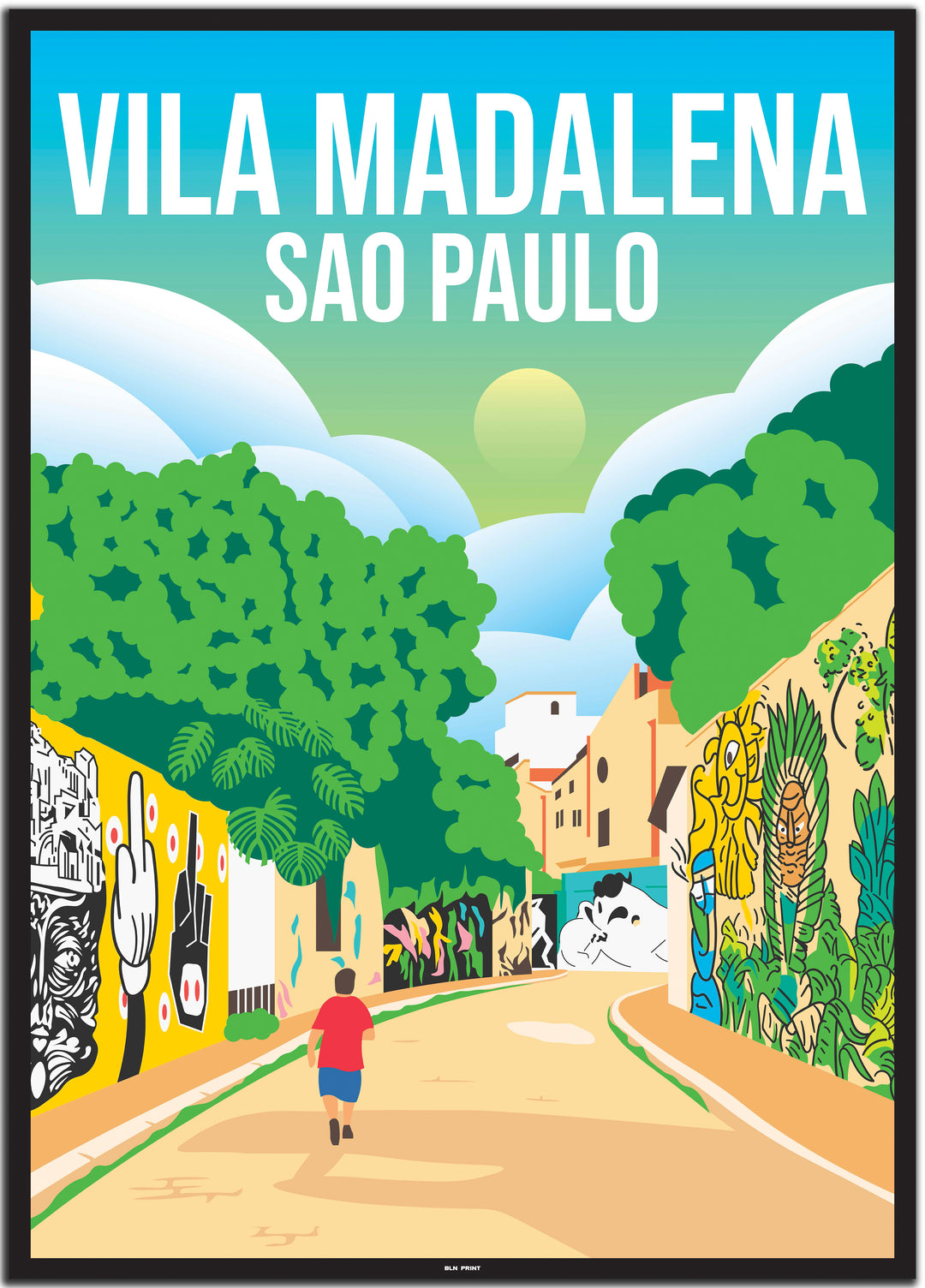 sao paulo #50x70cm-black-color-border