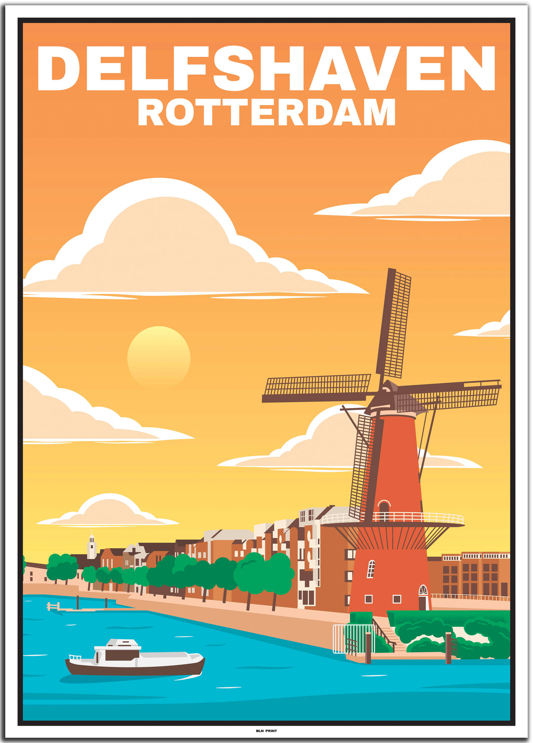 vintage travel poster rotterdam #50x70cm-weier-farbrand