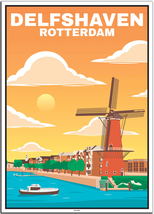 vintage travel poster rotterdam #50x70cm-weier-farbrand