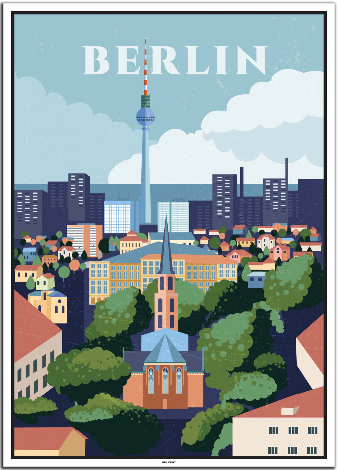 vintage berlin poster shop #50x70cm-weier-farbrand