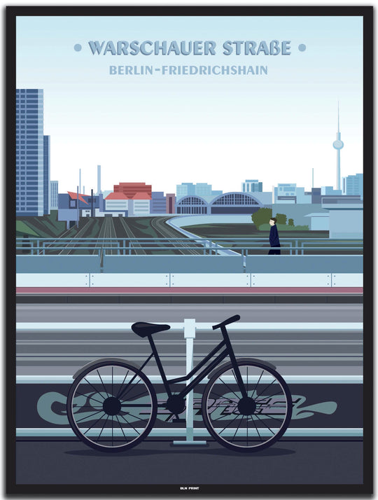 vintage berlin poster shop #30x40cm-schwarzer-farbrand