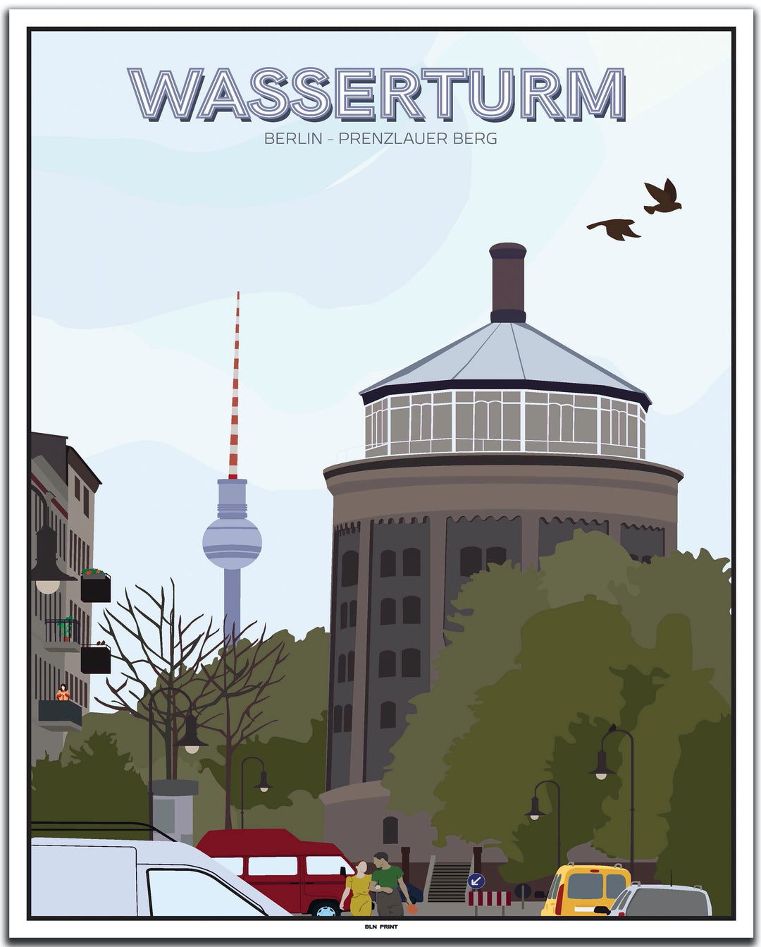 vintage berlin poster shop #40x50cm-weier-farbrand