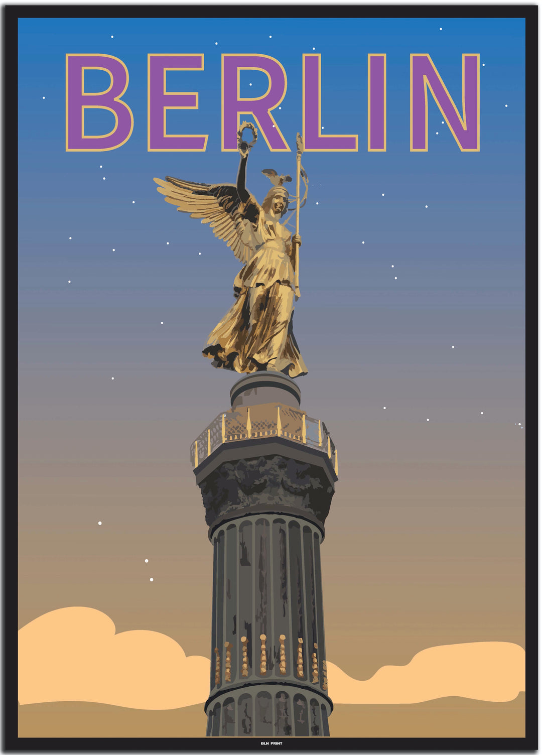 vintage berlin poster shop #50x70cm-schwarzer-farbrand